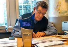 Çmim i Parlamentit Evropian për Gerard Deprez-in, Presidenti i Miqve të një Irani të Lirë