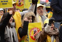 Tubim protestues i Iranianëve para parlamentit suedez në Ditën Botërore kundër dënimit me vdekje