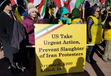 Organizata e Komuniteteve amerikano-iraniane (OIAC) mblidhet në mbështetje të kryengritjes së Iranit