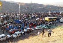 Demostrim i njerëzve të zemëruar në Tabriz në ditën e nëntë të kryengritjes