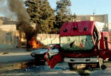 Djegje e makinave qeveritare në Tuyserkan dhe Kermanshah