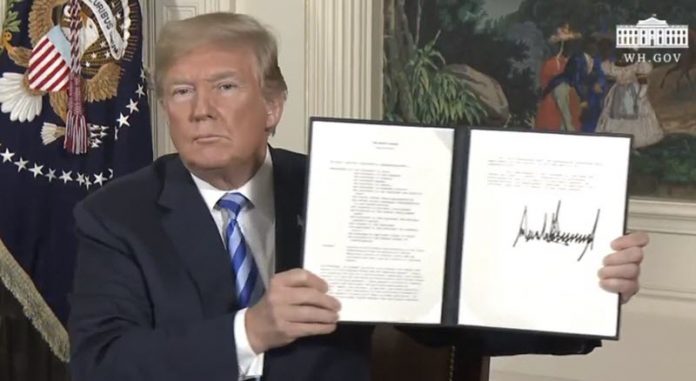 President.-Trump-Ended-United-States-Participation-in-Iran-Deal