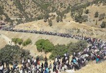 Një varrim në Marivan kthehet në protestë anti-qeveritare