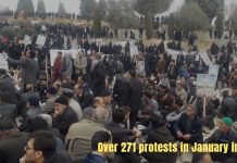 Mbi 271 protesta gjatë janarit në Iran