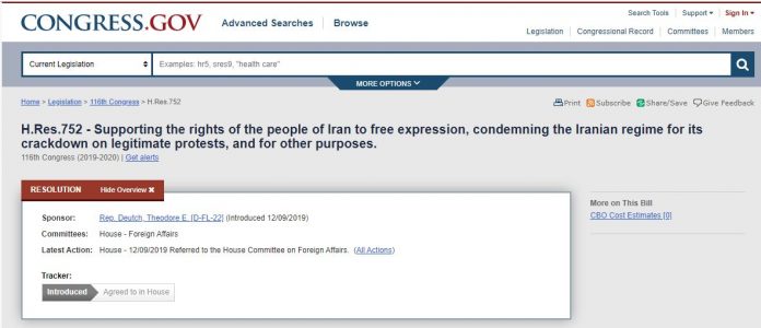 HRes752_US_Congress_in_support_of_the_Iran_protests