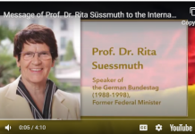 Mesazhi i Prof. Dr. Rita Süssmuth në Konferencën Ndërkombëtare në Ashraf 3