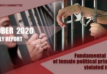 Të drejtat themelore të grave të burgosura politike në Iran janë shkelur