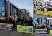 Iranianë dhe Mbështetës të MEK Protestojnë në Vienë Njëkohësisht me Takimin e Komisionit të Përbashkët të JCPOA me Regjimin Terrorist të Mullahëve