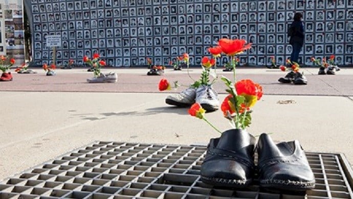 Families-and-survivors-of-the-1988-massacre-hold-an-exhibition-in-front-of-the-United-Nations-headquarters-in-Geneva-on-September-15-2017.