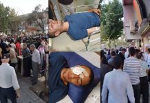 Iran: Mbledhja e protestës së banorëve të Saqqezit në funeralin e Mahsa Amini