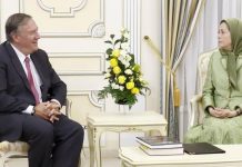 Zonja Maryam Rajavi takohet me ish -Sekretarin e Shtetit të SHBA Z. Mike Pompeo