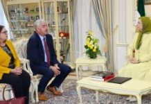 Maryam Rajavi takohet dhe zhvillon bisedime me një delegacion nga Republika e Sllovenisë