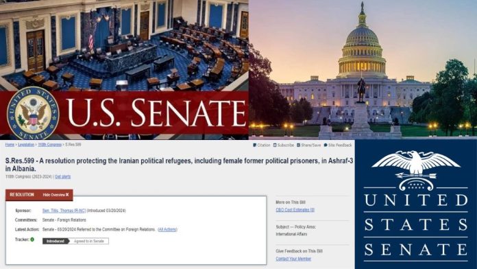 Rezoluta e Senatit të SHBA synon të mbrojë refugjatët politikë iranianë Ashraf3 në Shqipëri Rezoluta e Senatit të SHBA synon të mbrojë refugjatët politikë iranianë Ashraf3 në Shqipëri