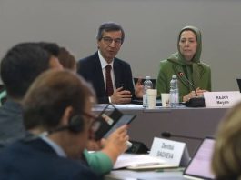 Maryam Rajavi duke iu drejtuar takimit të grupit të Partisë Popullore Evropiane në Këshillin e Evropës