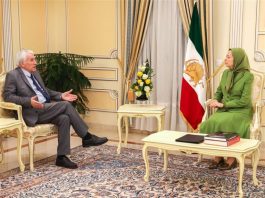 Maryam Rajavi takohet me Gilbert Mitterrand, President i Fondacionit France Libertés