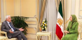 Maryam Rajavi takohet me Gilbert Mitterrand, President i Fondacionit France Libertés