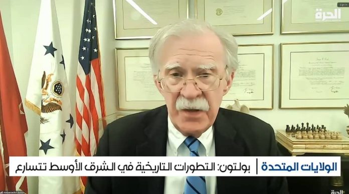 Ish-këshilltari i Sigurisë Kombëtare i SHBA-së, John Bolton gjatë intervistës së tij me Al Hurra TV më 11 janar 2025