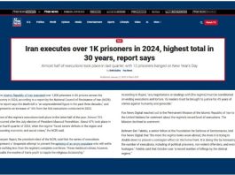 Raporti i NCRI-së zbulon mbi 1000 ekzekutime në Iran në 2024