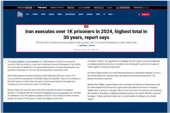 ekzekutimet-iran-2024-ncri-rajavi Raporti i NCRI-së zbulon mbi 1000 ekzekutime në Iran në 2024