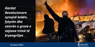 Gardat Revolucionare iraniane synojnë qëllimisht kokën, fytyrën dhe zemrën e grave dhe vajzave në protestat kombëtare të janarit 2026 për të vrarë rezistencën.