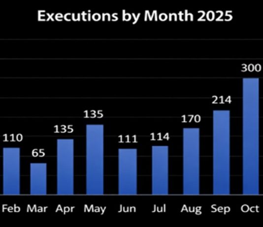 Irani regjistroi mbi 2,200 ekzekutime në vitin 2025 në 97 qytete, një rritje rekord nën sundimin e Ali Khamenei-t, duke ngritur alarmin për krime kundër njerëzimit.