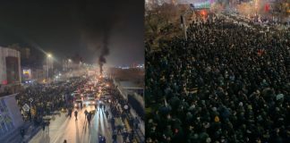 Protesta masive në Iran përfshijnë 173 qytete në ditën e 12-të të kryengritjes kombëtare, me përleshje, zjarrvënie dhe greva.