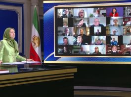 Lexoni fjalimin e plotë të Maryam Rajavi në Konferencën Ndërkombëtare Online për mbështetjen e Qeverisë së Përkohshme të NCRI-së bazuar në Planin me Dhjetë Pika – thirrje për njohjen e zgjidhjes së vetme për krizën e Iranit: rrëzimi i regjimit nga Rezistenca për paqe dhe liri.
