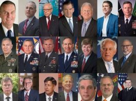 Zyrtarë të shquar amerikanë, ish-zyrtarë, ushtarakë dhe politikëbërës kanë lëshuar një deklaratë të përbashkët duke mbështetur luftën e popullit iranian për liri dhe duke miratuar Planin me Dhjetë Pika të Maryam Rajavi për një Republikë laike, demokratike dhe jo-bërthamore në Iran.