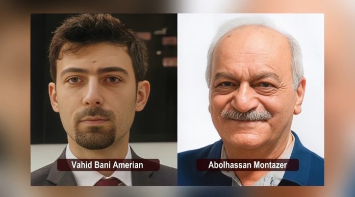 ekzekutimi-pmoi-vahid-bani-amerian-abolhassan-montazer-2026 Më 4 prill 2026, regjimi iranian ekzekutoi me varje dy anëtarë të PMOI/MEK në burgun Ghezel Hesar: Vahid Bani-Amerian (34 vjeç) dhe Abolhassan Montazer (67 vjeç). Maryam Rajavi dënon aktin si shenjë dëshpërimi të regjimit. Grupet e të drejtave të njeriut kritikojnë proceset e padrejta.