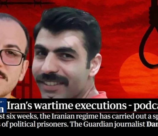 Podcast-i i The Guardian: Regjimi i Iranit Akseleron Ekzekutimet e të Burgosurve Politikë në Mes të Luftës Podcast-i i The Guardian zbulon akselerimin brutal të ekzekutimeve të të burgosurve politikë nga regjimi iranian nën hijen e luftës. Historia e Babak Alipour dhe heronjve të PMOI-së që sfiduan terrorin deri në çastet e fundit.